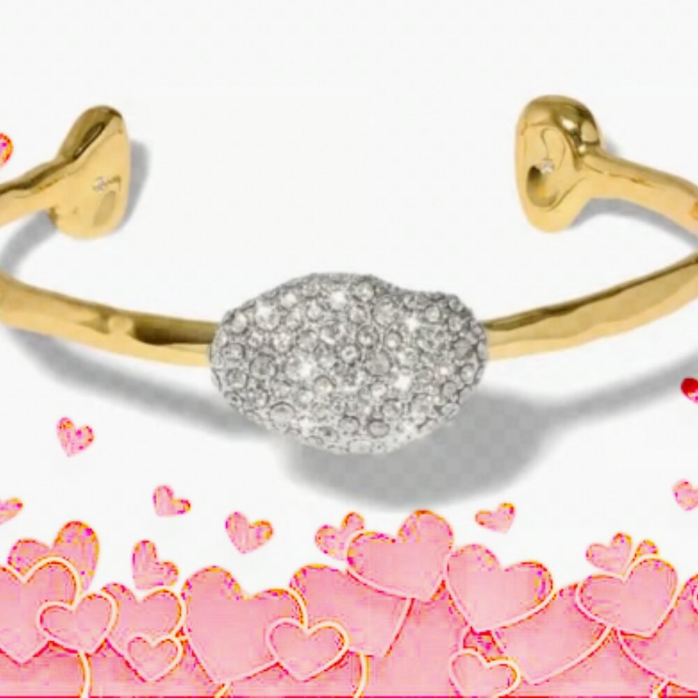 Alexis Bittar Solanas’s Gold & Crystal Cuff Bracelet - Picture 5 of 7